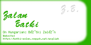 zalan batki business card